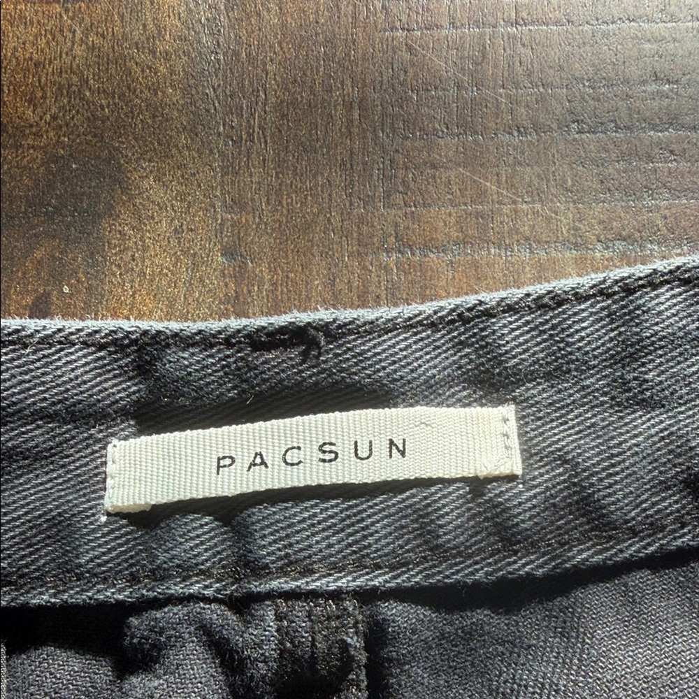 PacSun Black Denim Jeans with Branded Waist Label